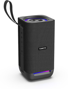 Toreto Zyra Broadcast Mode, 12H Playtime, RGB Lights, Water Resistant 30 W Bluetooth Speaker