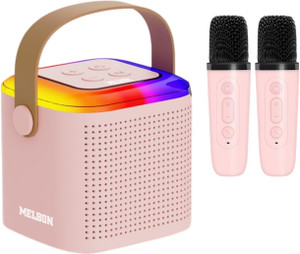 Melbon Mini Vocal Portable Karaoke – Wireless Bluetooth Sound Speaker with Dual Mic 10 W Bluetooth Party Speaker