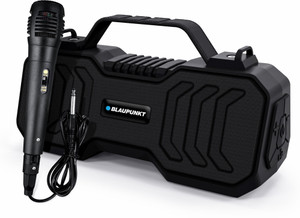 Blaupunkt Atomik BB20 20W Boombox I Wireless Mic I Outdoor BT Speaker with Carrying Strap 20 W Bluetooth Party Speaker