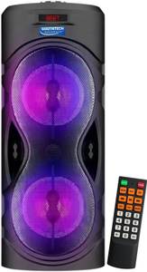 SOUTHTECH 40W Bluetooth Party Speaker | Dual Woofer | RGB LED Lights | Remote | 40 W Bluetooth Party Speaker Black, TWS, USB,SD,AUX,Rechargeable 4800 