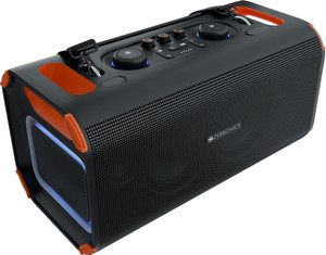 ZEBRONICS PRIMA PRO Party speaker upto 5 Hours Playtime,Wireless Mic, Mic & Guitar IN 150 W Bluetooth Party Speaker