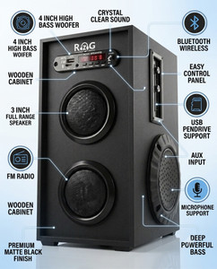 RZG Hexa Pro DJ Multimedia Sound System 120W Bluetooth Tower Speaker - Image 1