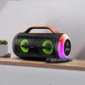 PTron Fusion Octane with 40W Pristine Sound, Karaoke Mic, RGB Lights & 6Hrs Playback 40 W Bluetooth Party Speaker