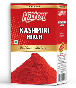 HILTON Vale Kashmiri Chili Powder 100gm in Food Grade packing cool Grind Mirchi Powder