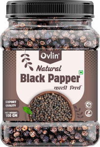 Ovlin Black Pepper | Whole Kaali Mirch | Preservatives Free | Hygienically Packed