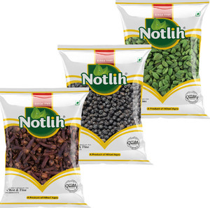 Notlih Green Cardamom /Elaichi + Cloves + Black Pepper Corn 150gm