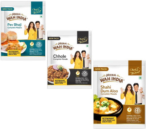 Heeral Wah India Complete Masale Pav Bhaji, Chhole, Shahi Dum Aloo Complete Masala | Spices Combo Pack