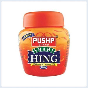 Pushp Brand Hing 200g Jar | Pack of 1 | Pure Asafoetida Powder Strong Aroma Cooking Spice