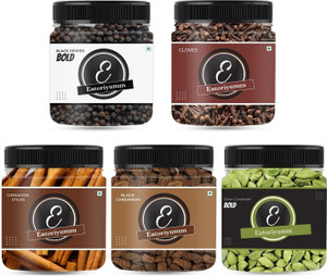 Eatoriyumm Spice Combo (Black Pepper + Clove + Cinnamon + Black Cardamom + Green Cardamom)