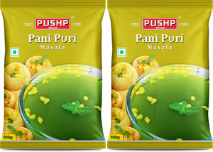 Pushp Brand Panipuri Masala Pouch (Pack of 2, 500g in each pack)