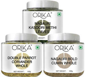 Orika Jeera Whole 200g, Coriander Whole 150g, Kasoori Methi Whole 40g Combo