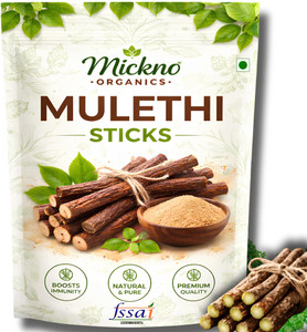 mickno organics Mulethi Stick For Face Pack Hair Care Throat Digestion Liquorice Root