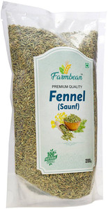 Farmbean Natural Fennel Seeds | Saunf | Variyali | Sauf Whole Indian Spices - (200 Grams)
