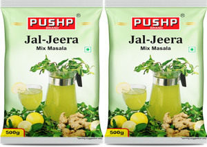 Pushp Brand Jaljeera Masala 500g Pouch | Indian Refreshing Summer Drink Mix | Pack of 2