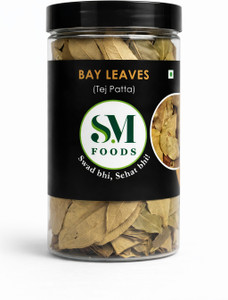 SM FOODS Premium Whole Bay Leaves (Tej Patta) Natural Aromatic Handpicked Dried Spice