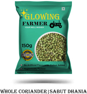 GLOWING FARMER Premium Quality Whole Coriander | Sabut Dhania / Dhaniya