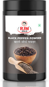 RJM GOLD Black Pepper Powder (Kali Mirch) | Strong Aroma & Pungent Taste | Pure & Natural