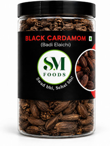 SM FOODS Premium Whole Black Cardamom | Sabut Badi Elaichi