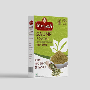 MOTABA Organic Fennel Seeds Powder, Freshly Ground Sauf Powder Box- Pack of 1