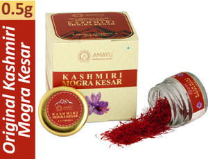 AMAYU Original Kashmiri Mogra Kesar Saffron 0.5 gm | A++ Grade Premium Quality