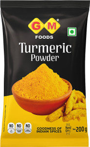 GM FOODS Turmeric Powder 200g Pure & Natural Haldi Powder for Cooking, Milk & Skincare
