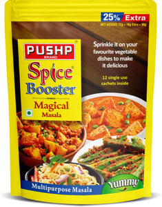 Pushp Brand Spice Booster Standee | 12 Sachets | Instant Flavor Enhancer for All Dishes