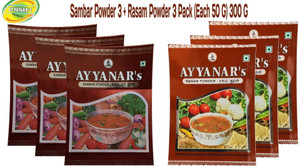Ayyanar's Sambar Powder + Rasam Powder Combo Pack of each 50g (300 G)