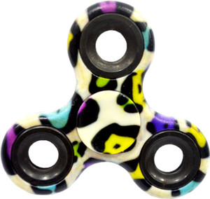 PREMSONS Four Bearing Water Transfer Printed Fidget Spinner Blue
