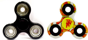 PREMSONS Fidget Spinner Black / Silver, with Free Gift Surprise Fidget Spinner
