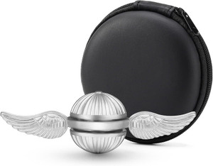 TOYRENTTO Silver Wing Metal Fidget Spinner | Fast Spin Stress Relief Toy + Carry Case