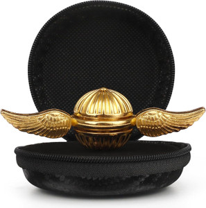TOYRENTTO golden winged sphere metal fidget spinner with protective carrying case