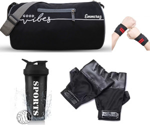 EMMCRAZ Stylish Polyester gym bag 4in1 combo kit bag