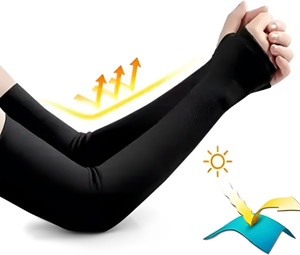 AutoKraftZ UV Sun Protection Arm Sleeves with Stretchable Material for Sports and Riding Cycling Gloves