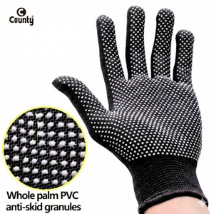 County PVC Dotted Cricket Batting Gloves - Image 1