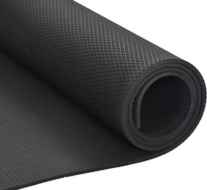 HHS SPORTS 6mm Black Anti-Skid Yoga Mat For Home Gym & Outdoor Workout for men and women 6 mm Yoga Mat