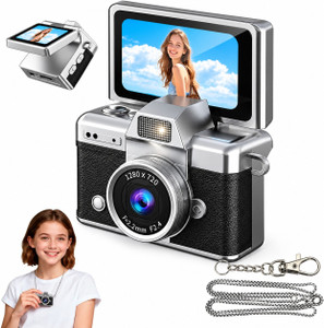 VELORA VIDEO CAMERA Travel Mini, 180° Flip Display with Flash light, HD ...