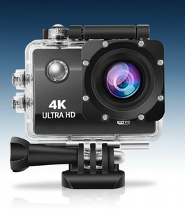MINII Action Camera 4k Ultra HD Waterproof Camera with (1 Year Warranty) Helmet & Bike Vlogging Camera Sports and Action Camera
