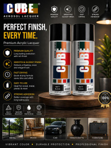 CUBE Black Spray Paint 800 ml Pack of 2 - Image 5
