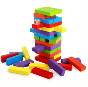 ज़्यामलॉक्स Fun for All Ages 54 pcs colored jenga game jenga blocks kids and adults