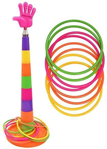 AmtiQ 2 in 1 Ring Toss Game | Shape Sorter Color Recognition Aim and Strike Game