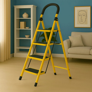 LEOPAX Anti-Slip Ladder for Home 4-Steps Foldable Step Stool Stairs for Home Use Steel Ladder