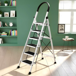 Plantex 6 Step Foldable Ladder, White - Image 6