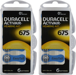 DURACELL Hearing Aid Batteries size 675 | DU675 Hearing Aid  (Pack of 12)  Battery