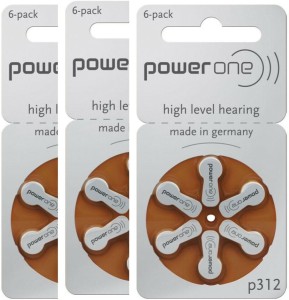 Power one P312 Hearing Aid Batteries 1.45V 3 patta (18 battery) Button Cells Stethoscope Case