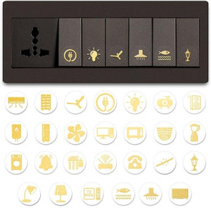 Raimo hub 1.5 cm Aesthetic Transparent Golden Design Switch Icon