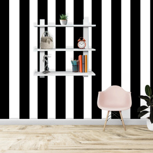 Wolpep 600 cm Black strips DIY wallpaper Self Adhesive Sticker
