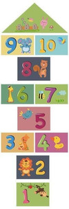MAAGHI 47 inch Custom Hopscotch Game Floor stickers children's home floor decoration Removable Sticker