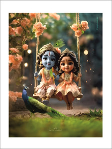 radha krishna on jhula images