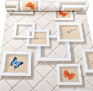 KAAF 300 cm x 45 cm Waterproof Abstract Vinyl Wallpaper