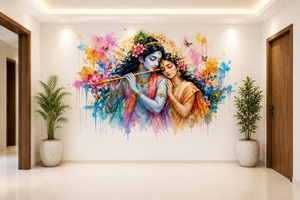 राधा क्रिएशन्स Medium सेल्फ एडहेसिव वॉल स्टिकर स्टिकर